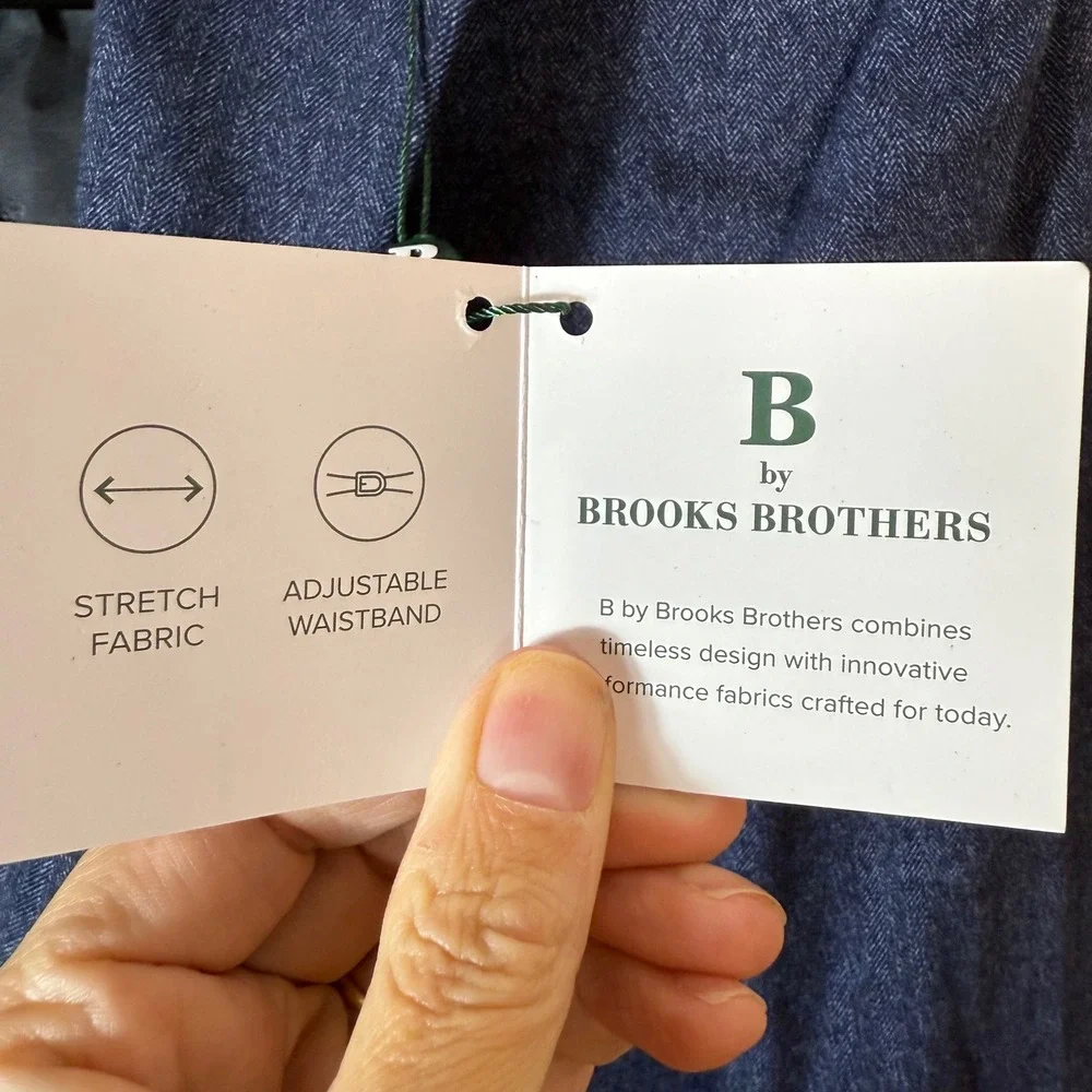 Brooks Brothers Bamboy Blazer Men 16R Blue Mix Herringbone Wool Blend Sport Coat